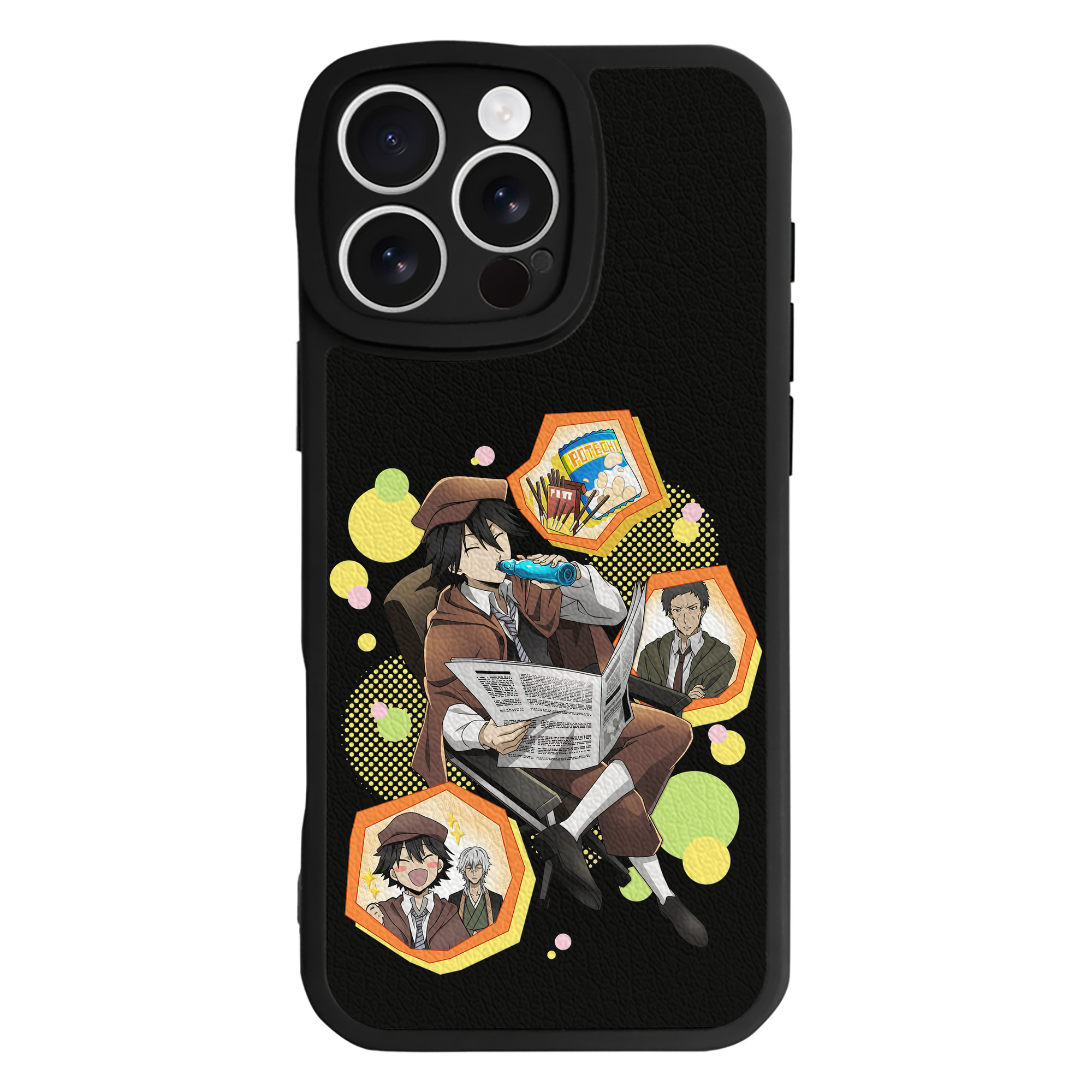 （画像用） 文豪ストレイドッグス Bungo Stray Dogs 【iPhone 16シリーズ対応】シリコンスマホケース（レザー調） 材質：シリコン